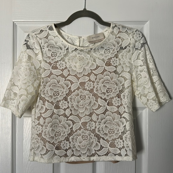 BHLDN Jive white lace top - size M (NWOT) - Picture 2 of 4